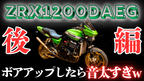 【動画】ボアアップしたZRX1200DAEGの音太すぎん？